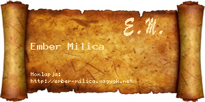Ember Milica névjegykártya